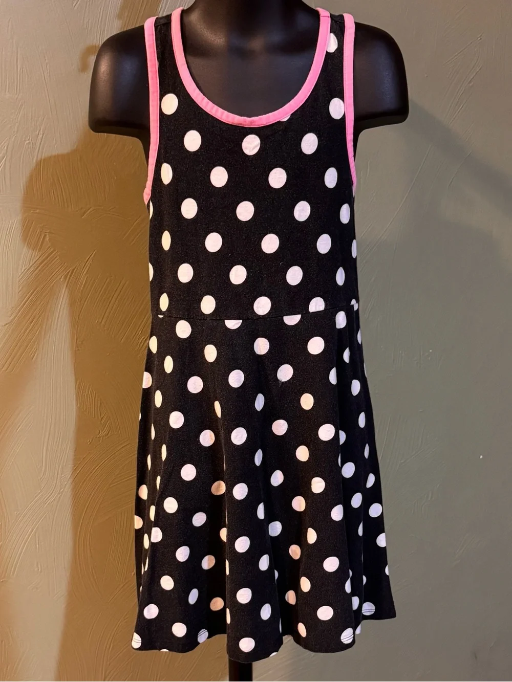 Lot of 3 Girls Dresses Sizes 5 & 6 Striped Polka Dot Floral Pink/Black/White
